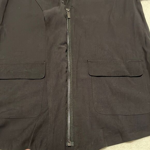 Nine West- Drapey Utility Jacket in Mineral Black- Zip Closure- Size X-S- NWT - Picture 9 of 14